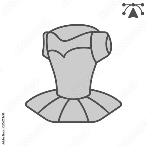 Obraz na płótnie Irish dress and skirt isometric icon, saint patrick day concept