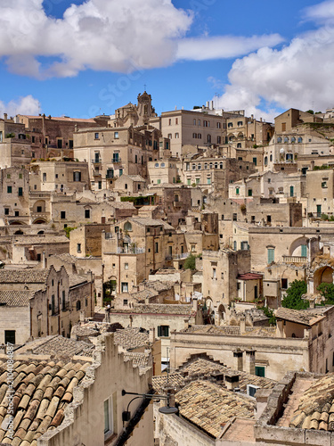 Foto Panoramic view of Matera and the Church of Purgatory, Chiesa del Purgatorio in Italian