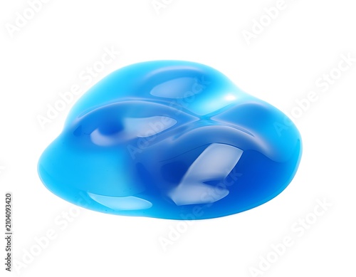 Vibrant blue glowing abstract liquid sphere with ripples.