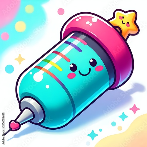 Vibrant cartoon snail with colorful shell and spots.
