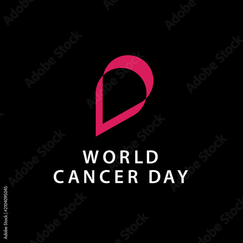 world cancer day simple logo design vector