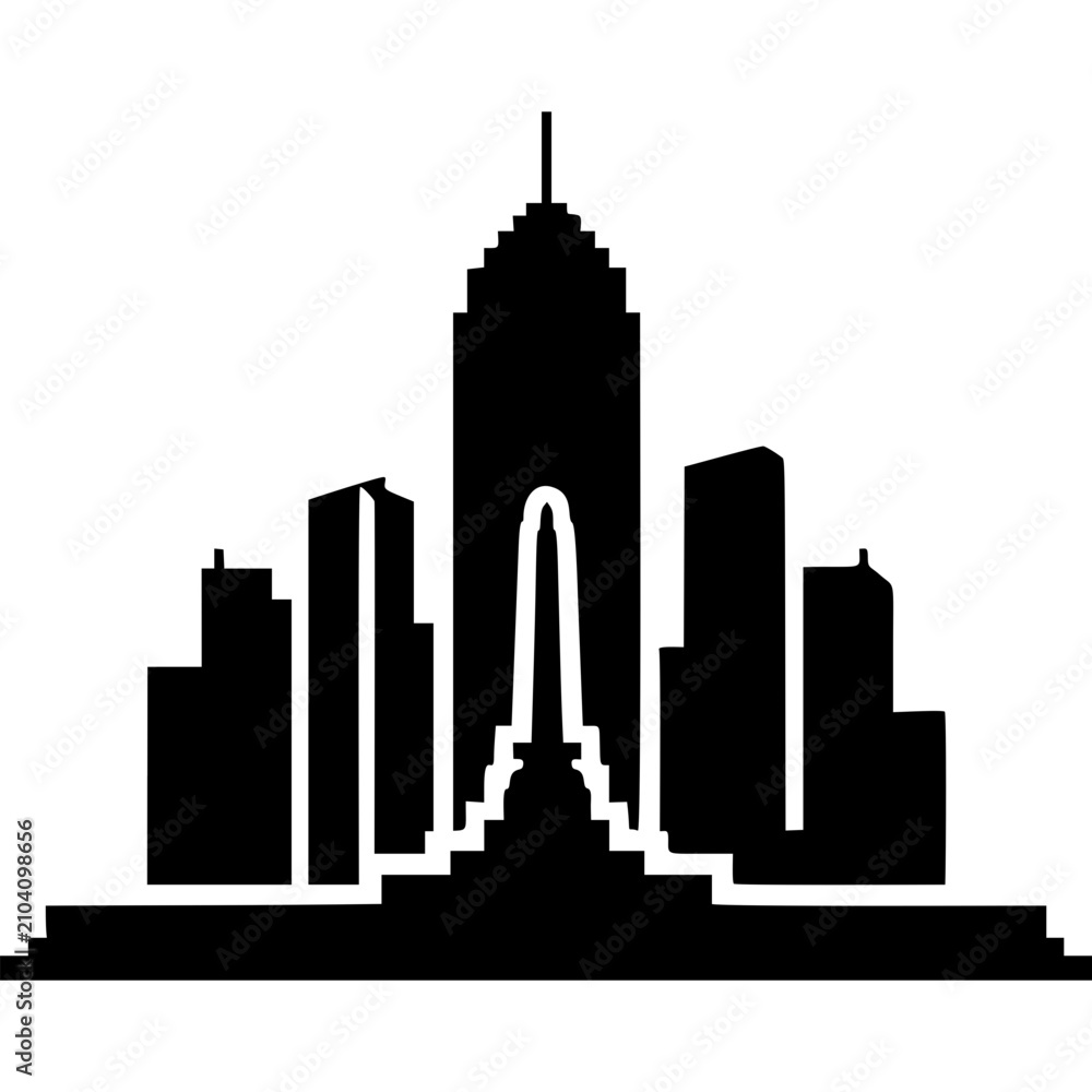 Obraz premium Manila Skyline Icon Vector