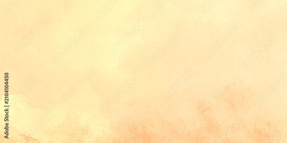Obraz premium Soft peach and cream watercolor cloudy sky background with abstract watercolor texture