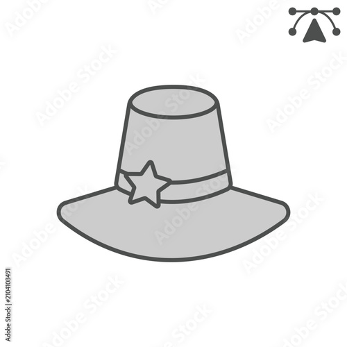 Obraz na plátně Women hat isometric icon, mother day concept