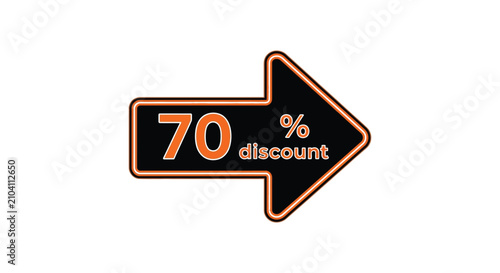 Discount arrow silhouette sale promotion offer percentage