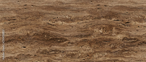 Billede på lærred Brown rock surface featuring rugged natural formations with warm earthy tones an
