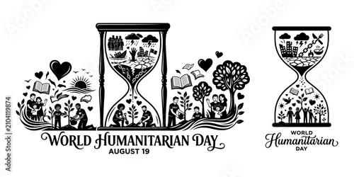 Konstfotografi World humanitarian day illustration time running out for global aid