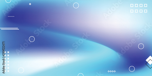 Schilderij op canvas A blue and white background with a white line that is curved and has a blue and