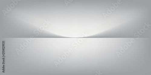 Foto Gray studio background or backdrop 3D room lightbox eps 10.