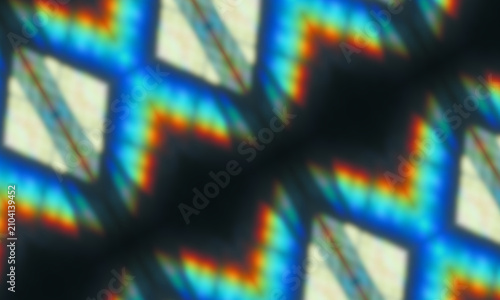Foto Prism light leak background, abstract blurry rainbow crystal refraction overlay
