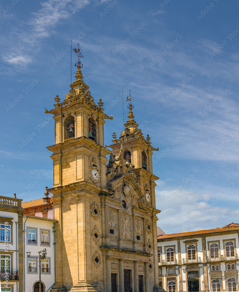 Fototapeta premium Holy Cross Church (Igreja de Santa Cruz) a 17th century church in Braga, Portugal, dedicated to the Holy Cross.