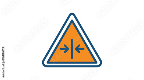 Bild auf Leinwand Traffic sign with two arrows.