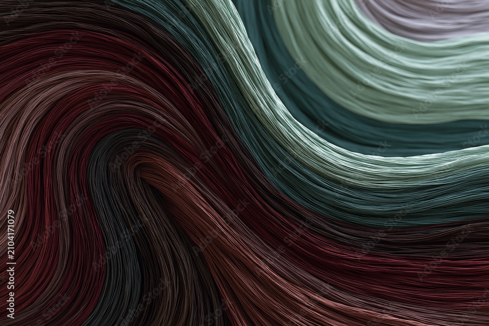 Fototapeta premium Abstract Deep Gradient Curved Thread Background with High Contrast Colors