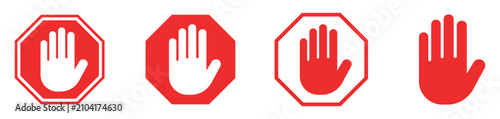 Bild auf Leinwand Red stop sign icon