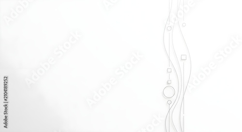 Professional clean white layout with a thin abstract grey line ornament on the right edge for corporate design