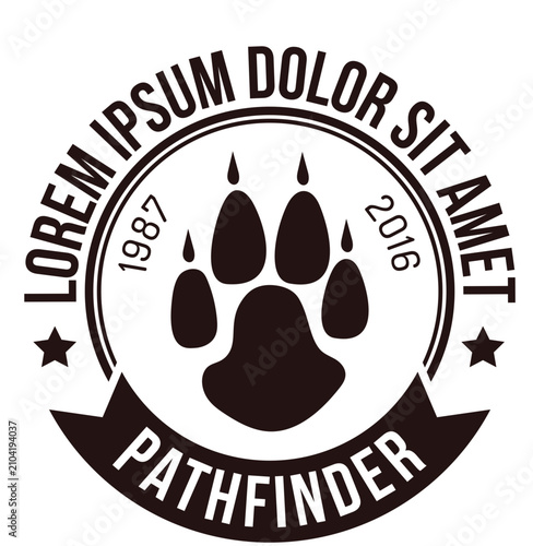 Bild auf Leinwand Pathfinder Paw Print Badge 3