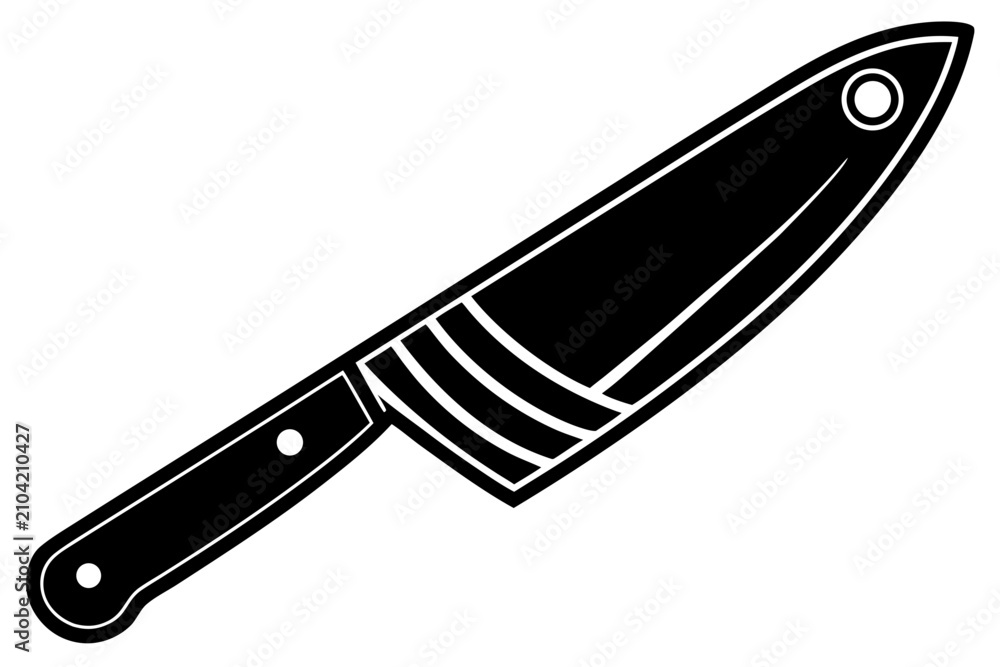 Foto knife vector illustration, knife silhouette vector