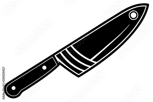 Foto knife vector illustration, knife silhouette vector