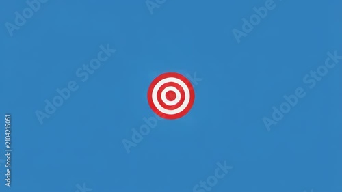 growing in size during a slow zoom with clean blue background