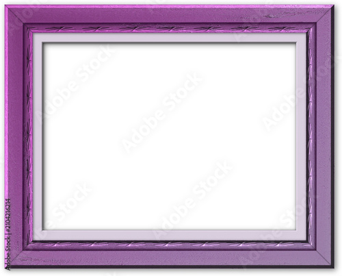 Purple frame with transparent background and shadow