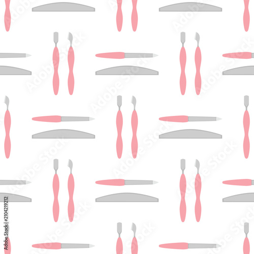 Obraz na płótnie nail files seamless pattern