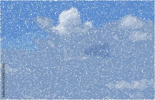 Quadro su tela Photocopy textured halftone sky
