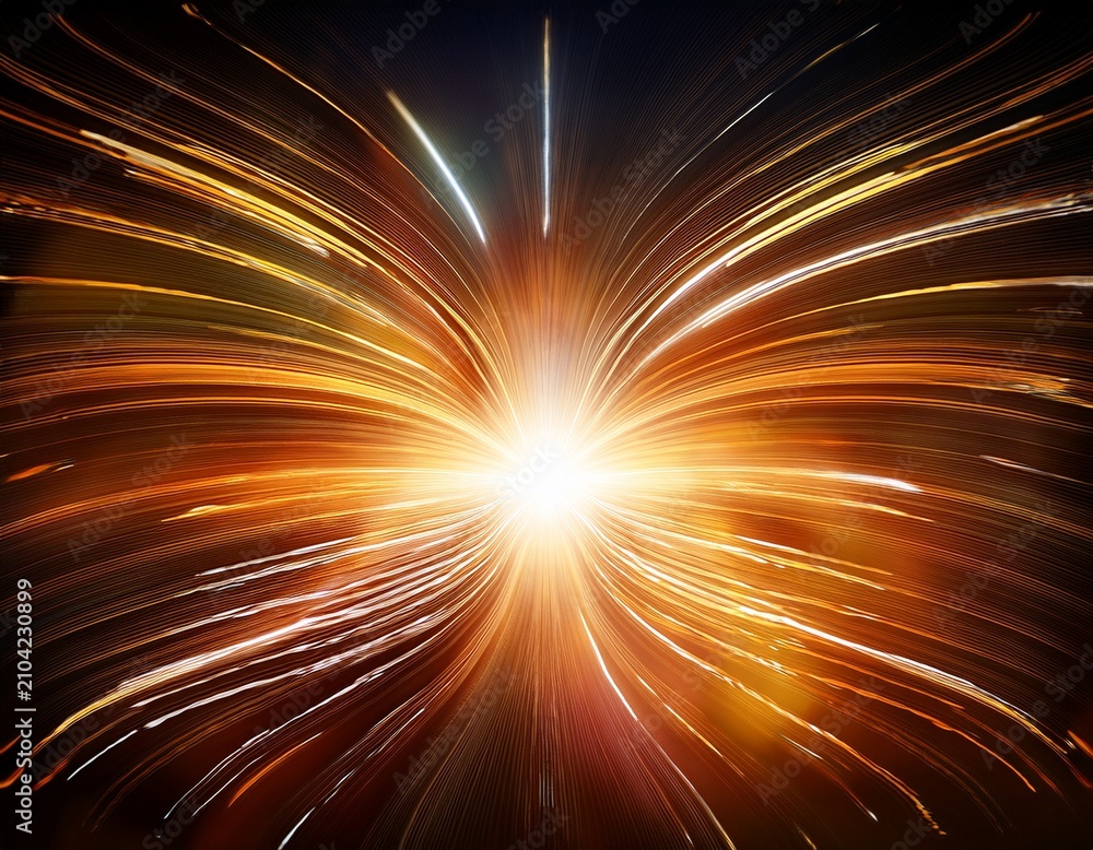 Obraz premium a brilliant burst of light accented by subtle arcs against a dark backdrop