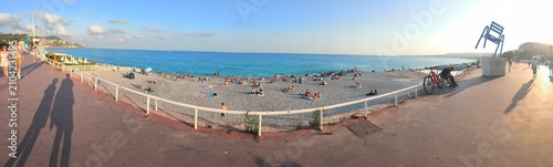 panoramic view of Nice France Beach