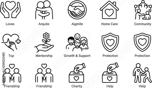 Vector icon collection design elements isolated graphic resource set for interface branding and creative projects