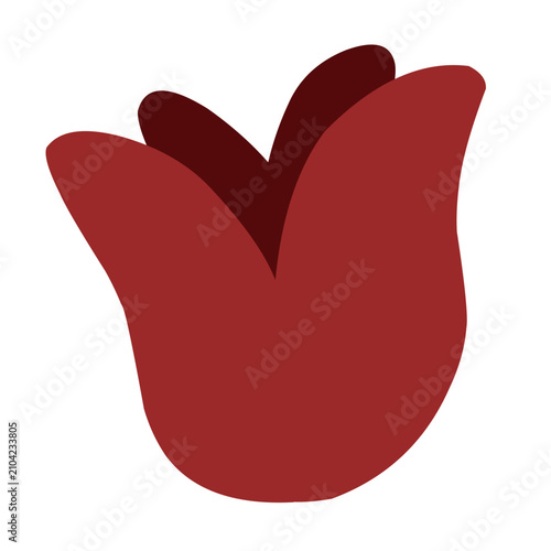 Red Flat Flower Bud