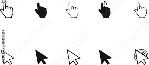Vector icon collection design elements isolated graphic resource set for interface branding and creative projects