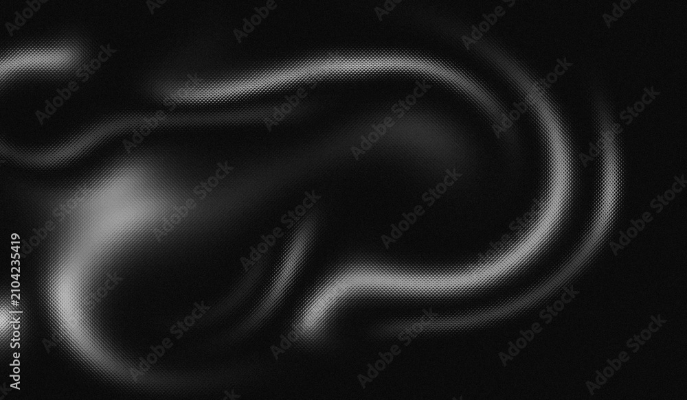 Fototapeta premium Abstract Black Metallic Liquid Waves Background with Glossy Chrome Flow Texture