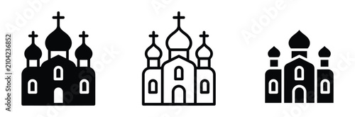 Quadro su tela WebOrthodox church icon set