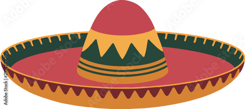 vector illustration of mexican sombrero hat art