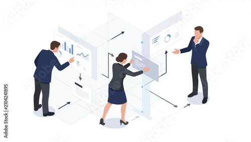 Conceptual Isometric Vector of Enterprise Process Engineering and Workflow Automation System