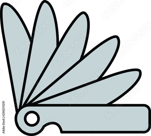 Feeler Gauge Tool Vector Icon