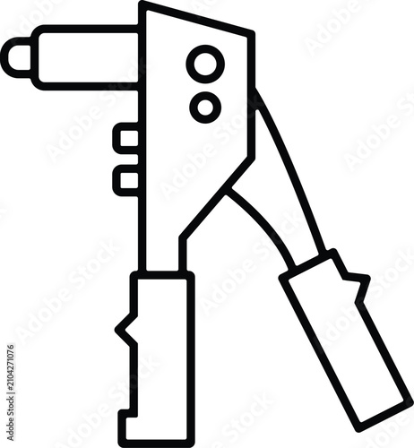 Outline rivet gun icon