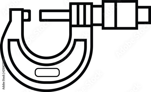 Outline micrometer icon
