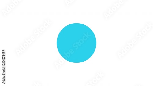 Blue round downloading arrow symbol animation video