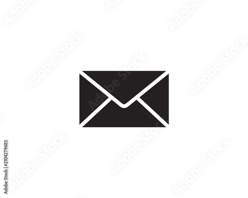 Empty white envelope icon for mailing and communication. Minimalist paper mail symbol vector illustration for business and digital use.