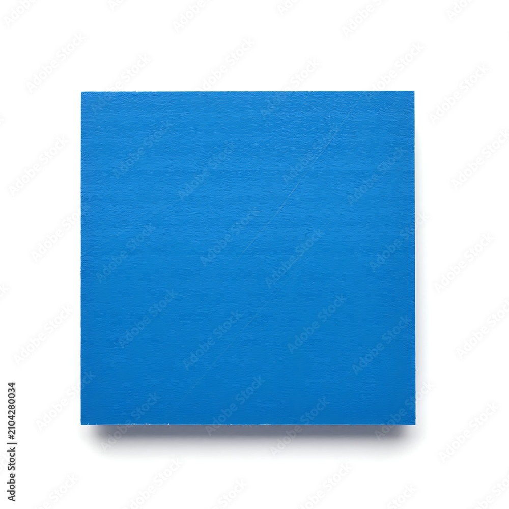 Fototapeta premium Solid light blue geometric rectangle on white background.