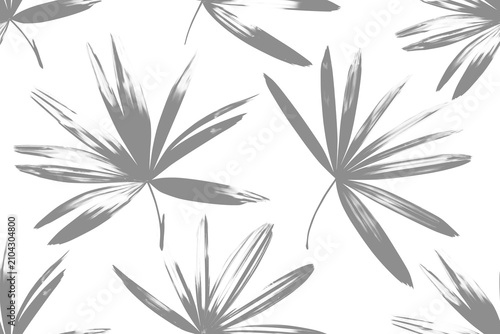 Obraz na płótnie Seamless tropical palm leaf pattern