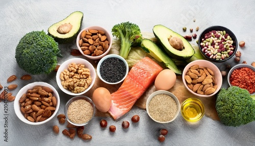 Anti Aging Foods On Light Background