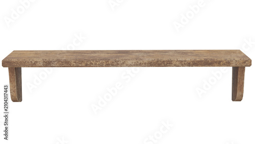Old kitchen shelf with simple design in 3d view