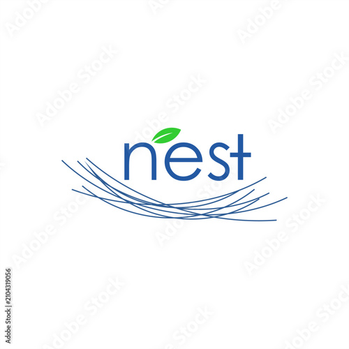 Modern Nest Logo Design Vector Bird Nest Nature Organic Minimal Icon for Eco Business Agriculture Wildlife Branding Identity