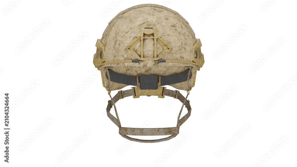 Obraz premium Modern military helmet with dirt and wear