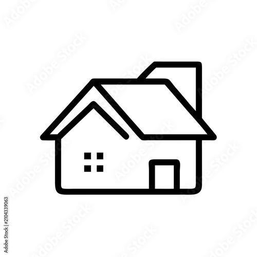 Minimalist modern house with clean geometric lines and flat minimalist house geometric house modern home symbol