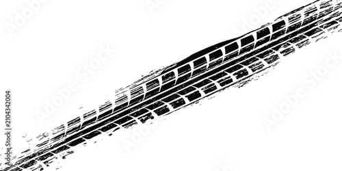 Tire tread marks, drift, motorsport, motocross, rally, tread mark with skid, grinding, splash effect. Graphic set of tire treads, wheel texture, car racing. Vector collection, wheel treads on asphalt