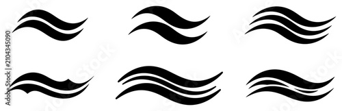 Konstfotografi Wavy line icons collection for logo and brand identity design