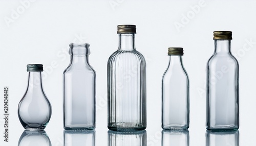 Isolated Empty Glass Bottle